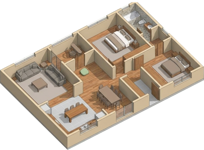 3D Floor Plan Visualization